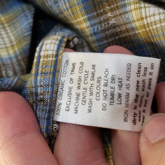 Size XL organic cotton Horny Toad short sleeve buttoned down shirt. B14 - Picture 7 of 9